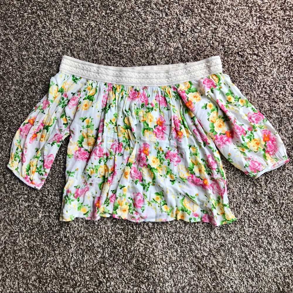Off the shoulder floral top